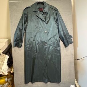 British Must Dark Green Trench Coat size 14